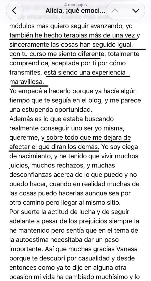 Alicia testimonio Límites
