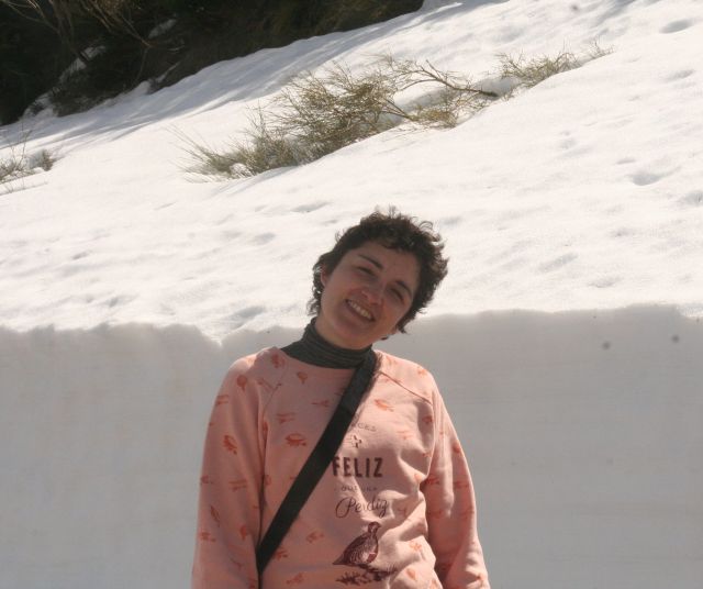 Yo insegura en la nieve